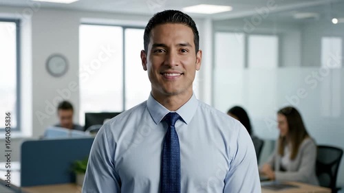 bussines man smilling at office