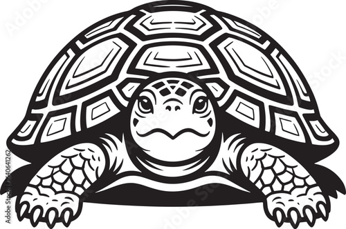 Turtle symbolizing patience and persistence silhouette line art illustration stock photos royalty free image premium quality