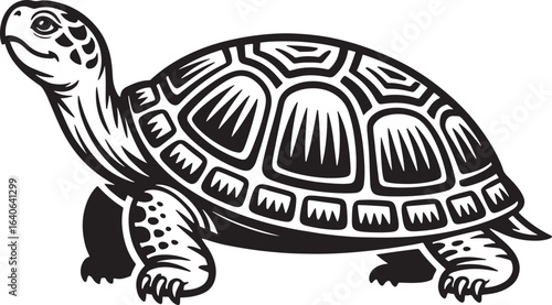 Turtle symbolizing patience and persistence silhouette line art illustration stock photos royalty free image premium quality