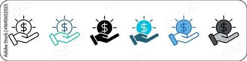 Wealth Creation Icon Pack Multistyle Editable Stroke