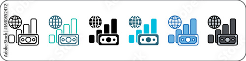 Economic Icon Pack Multistyle Editable Stroke