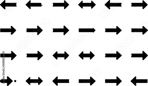 "Black Arrow and Direction Icon Set Collection"