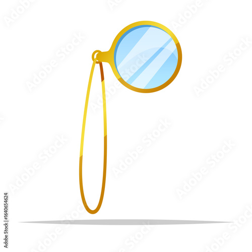 Monocle lens vector isolated illustration