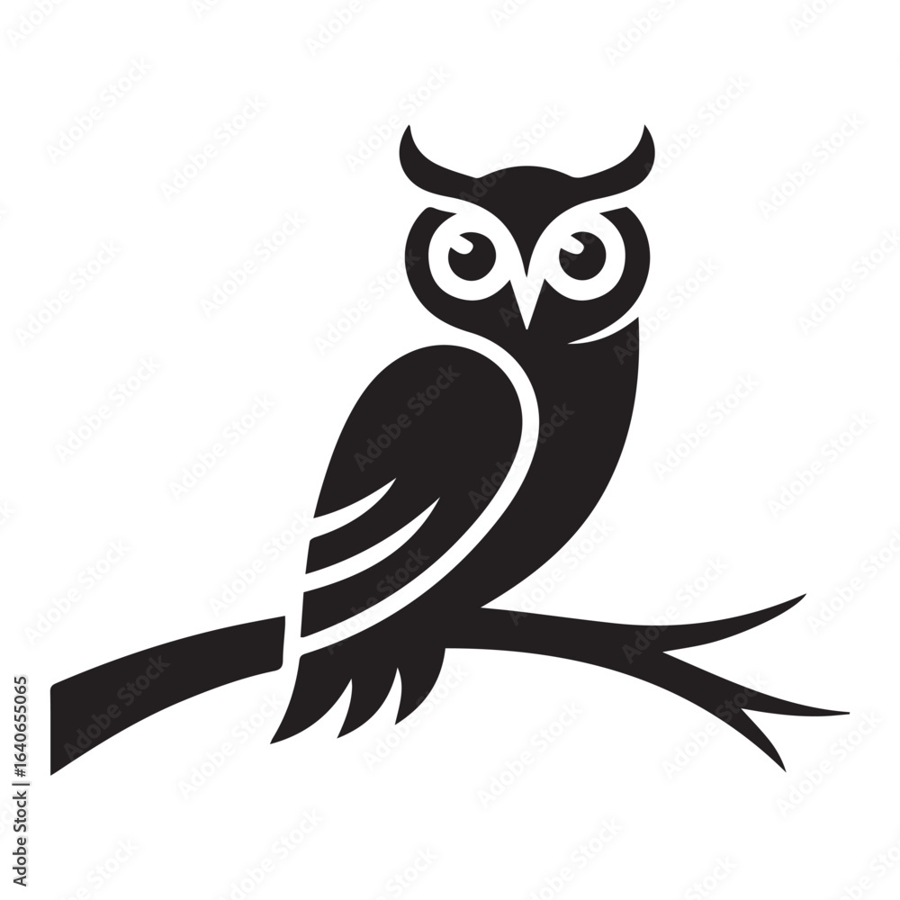 Fototapeta premium owl sitting on branch