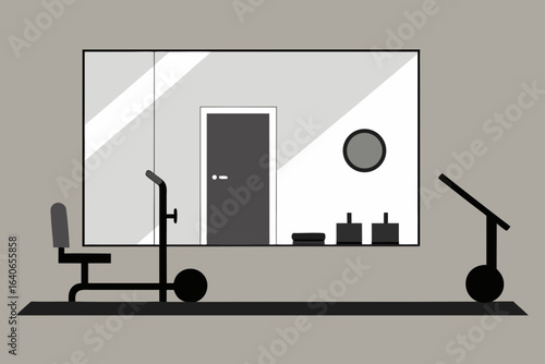 minimalist living room with floor to ceiling glass windows