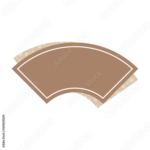 Autumn Japanese Fan-Shaped Frame Brown