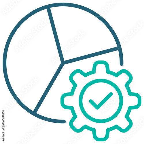 Management Outline Blue Icon