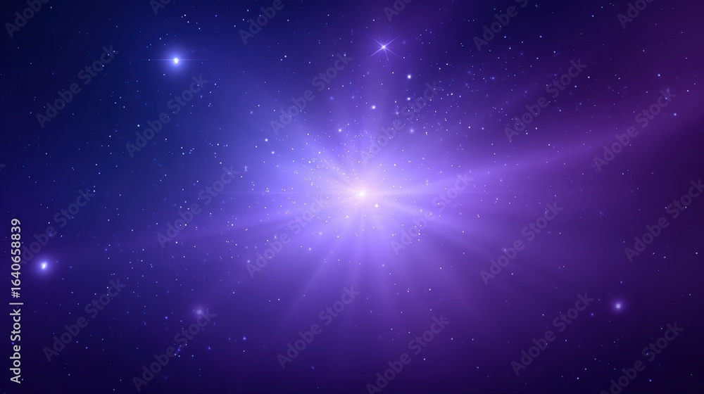 Fototapeta premium Abstract Cosmic Background with Shining Stars and Nebula, Ideal for Science Fiction and Fantasy Concepts