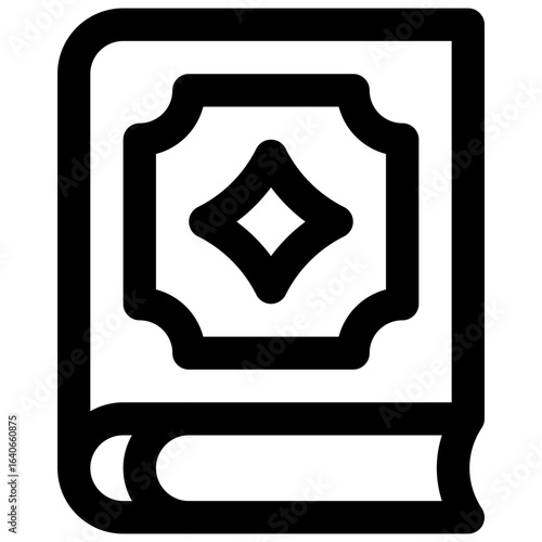 Grimoire. Editable stroke vector icon.