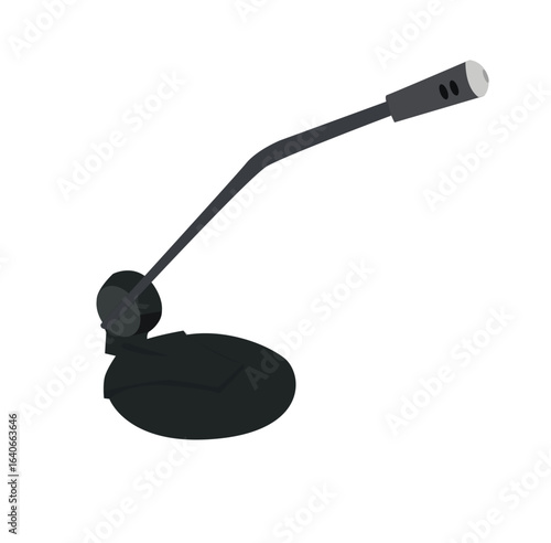 microphones.  Vector Illustration of Music Microphones, Professional Sound Recording Equipment