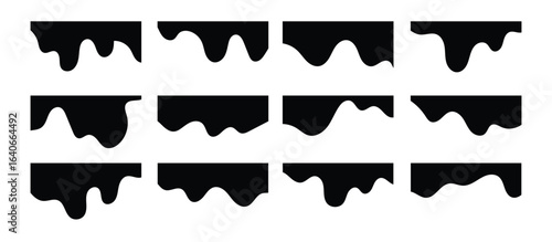 Collection of dividers shape templates. Curve Lines, Wave Collection of Abstract Design Element. Modern separator header for website and app in eps 10.