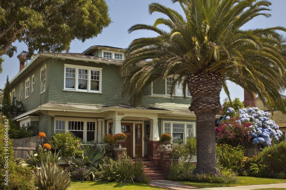 Obraz premium House San Diego. Traditional Home with Green Touch in Point Loma California