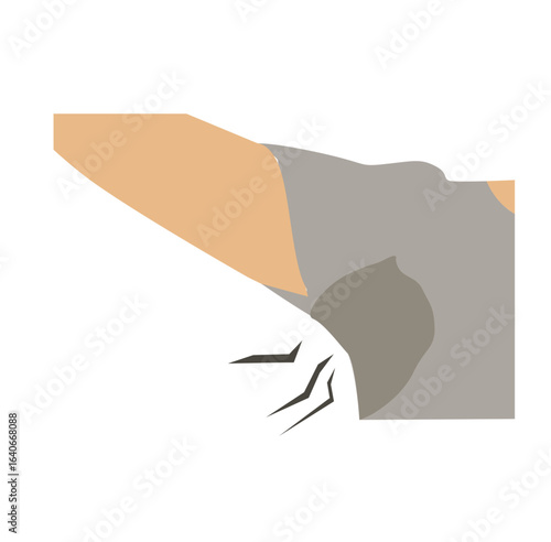 wet armpits. worrying about underarm sweat stain problem, 