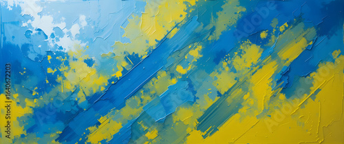 Dynamic abstract art piece contemporary gallery painting colorful environment vivid viewpoint modern concept
