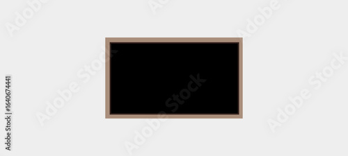 A wooden framed blackboard sign with a clean, blank surface ready for writing.
