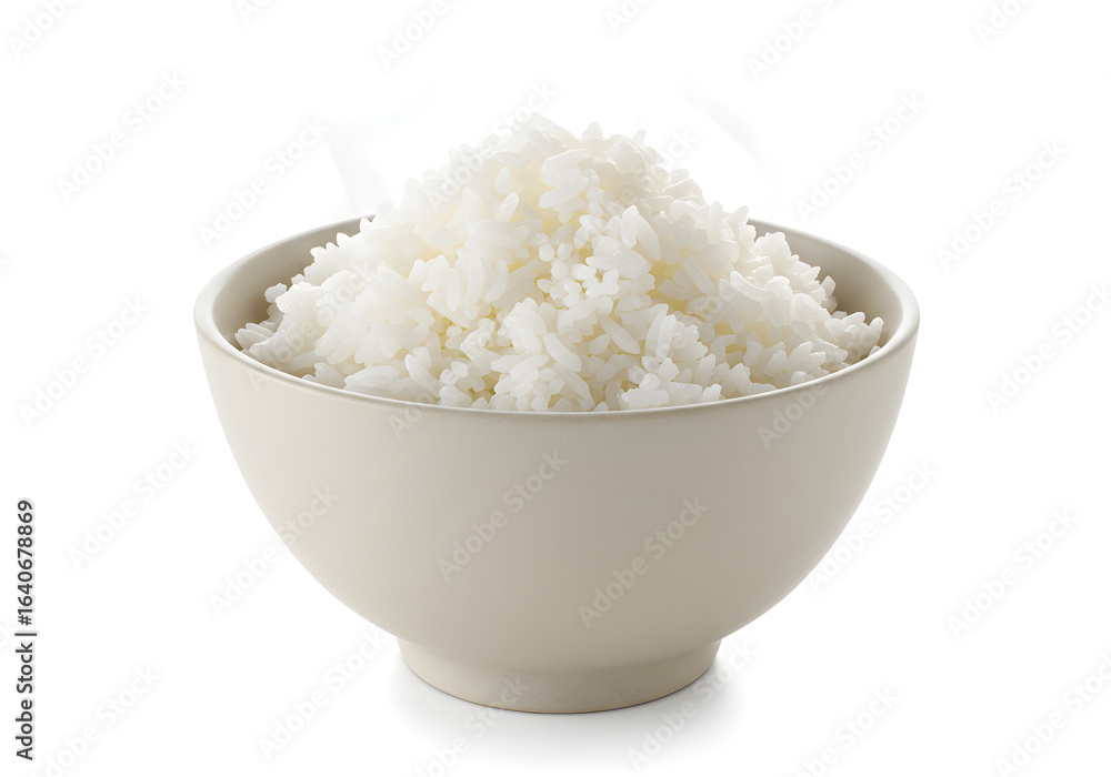 Steaming hot bowl of fluffy white rice presented perfectly for culinary inspiration and healthy eating. Steaming hot bowl of fluffy white rice presented perfectly for culinary inspiration and healthy eating.