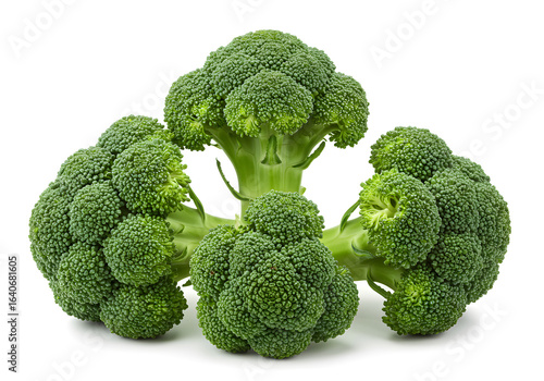 Fresh vibrant broccoli florets arranged artfully, showcasing healthy eating and natural goodness for your culinary projects and wellness content.