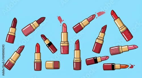 bullets on a red background