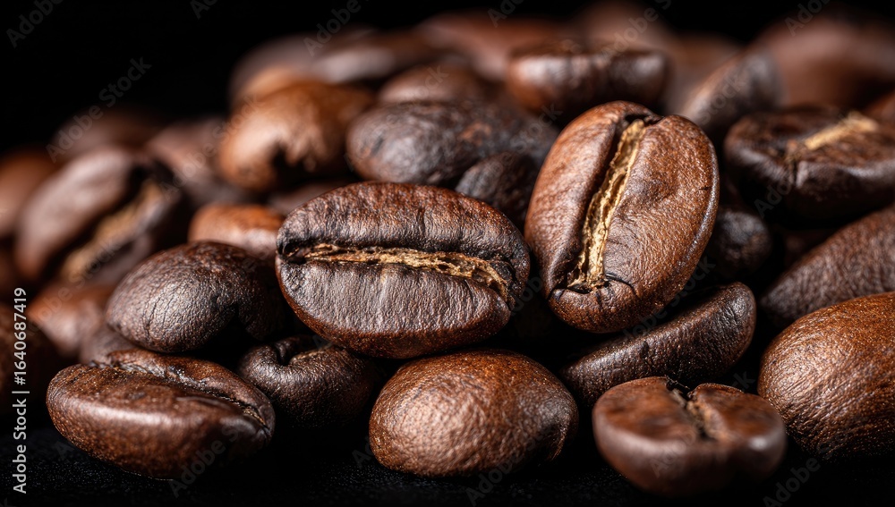 Fototapeta premium Close-up of roasted coffee beans (3)
