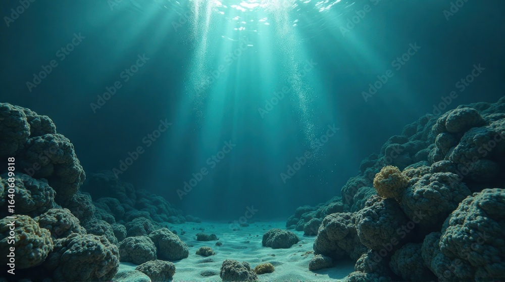 Fototapeta premium underwater scene with coral reef and fishes
