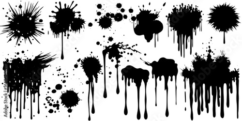 Ink Blots Vector Design Elements
