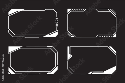 futuristic frame ,Cyberpunk futuristic technology frame abstract blank frame