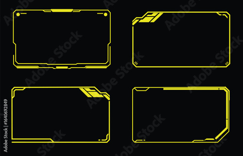 futuristic frame ,Cyberpunk futuristic technology frame abstract blank frame