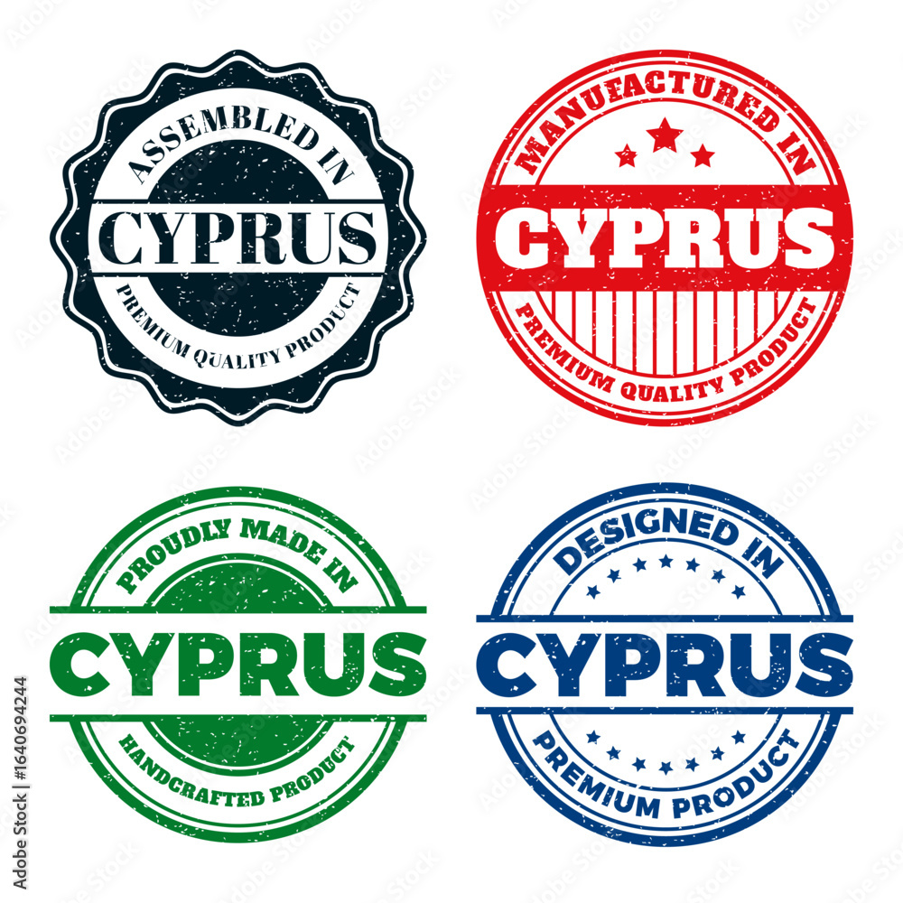 Obraz premium Cyprus Premium Products. Assembled. Manufactured. Designed. and Handcrafted