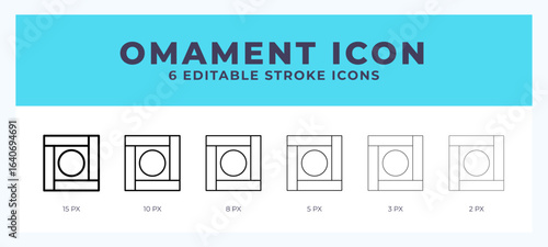 Omament icon vector illustration. With editable stroke for web. App and more.