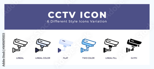Cctv vector icons designed. icon symbol set.