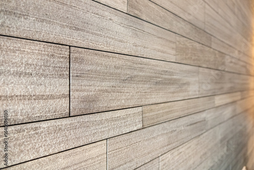 photograph of perspective wooden plank tiles background wall with narrow focusing