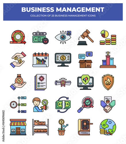 Collection of 25 Business Management Icons
