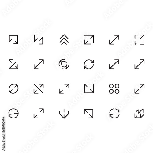 Business or organisation management icon set.