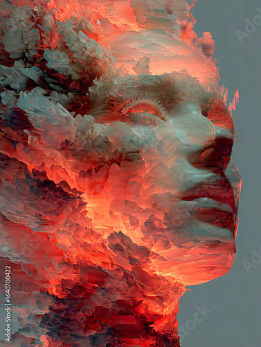 Illustrative Woman Face - Close Up
