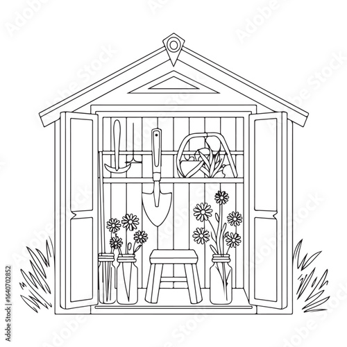 house with flowers