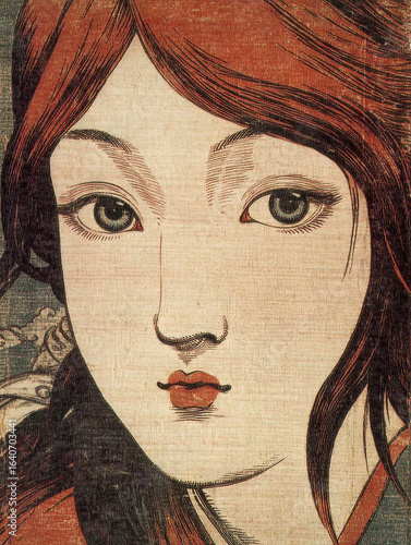 Illustrative Woman Face - Close Up
