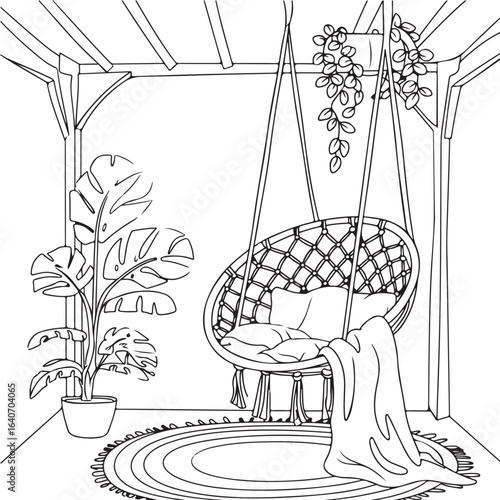 drawing of a relaxing area 