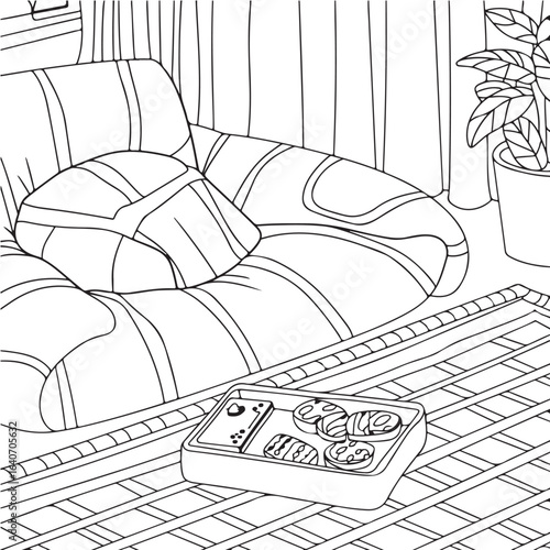 sofa  in bedroom