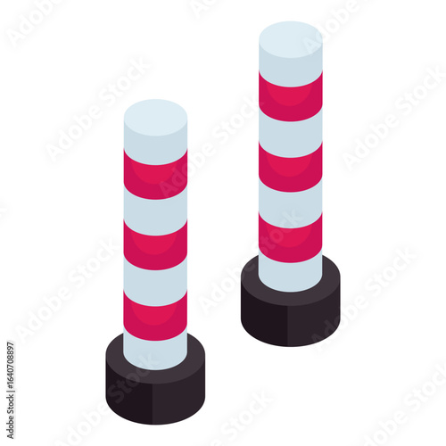 An icon design of traffic poles