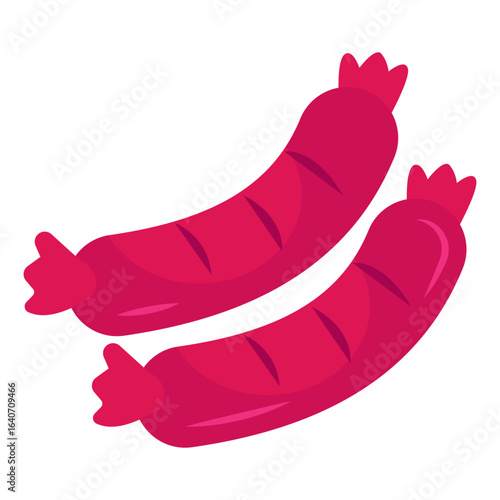 A unique design icon of sausages