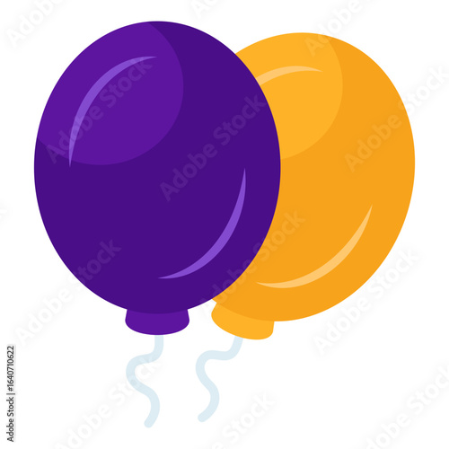 Balloons icon, decorative accessory