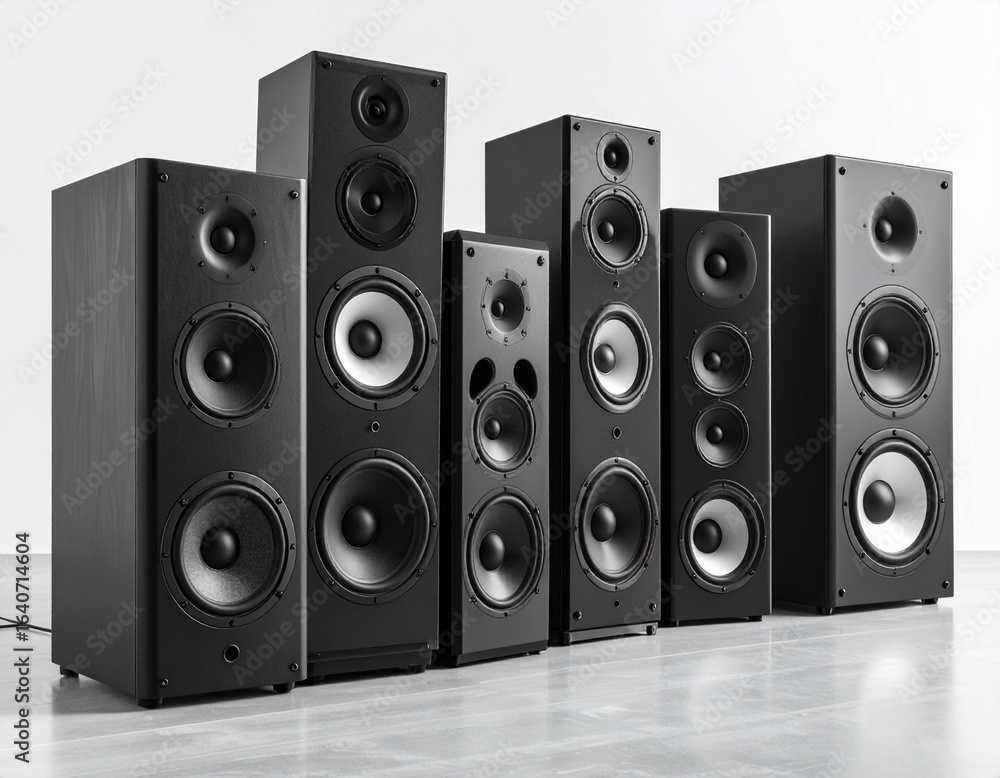 Fototapeta premium audio speaker isolated on white background Home Speaker System Array
