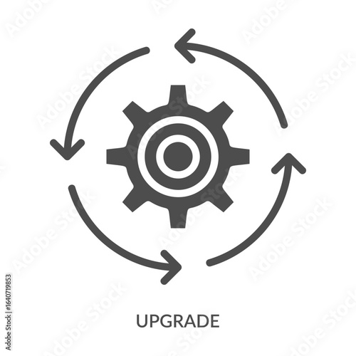 Upgrade Icon Line Style. Design Vector Illustration