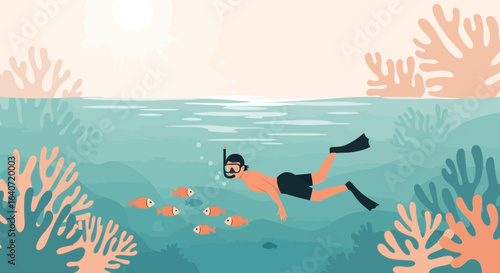 Adventures In The Deep Sea Snorkeling Among The Coral Reefs And Marine Life