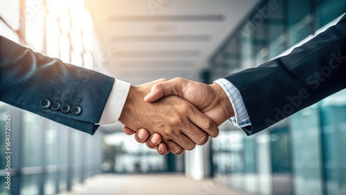 Professional business handshake agreement partnership deal success collaboration concept