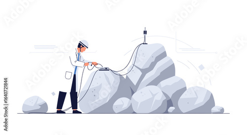 Analyzing Geological Site With Modern Technology For Scientific Research