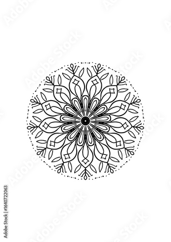 Abstract floral sphere design with decorative circular pattern in vector illustration