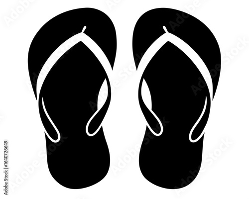 Flip flop silhouette vector,flip flop icon vector