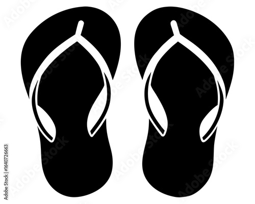 Flip flop silhouette vector,flip flop icon vector