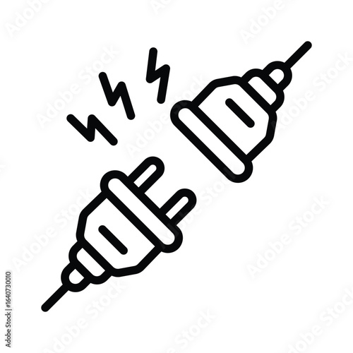 Power connector icon creatively designed in line style